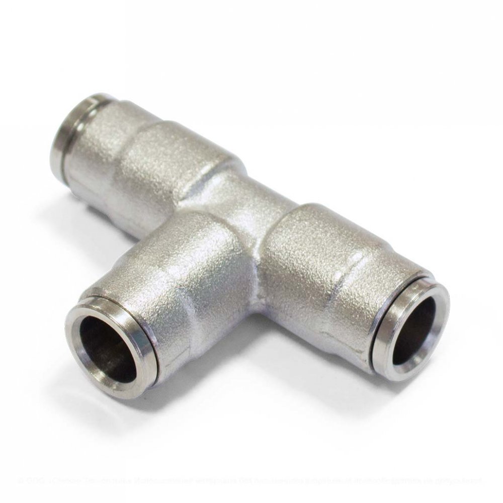 Соединитель Т-образный для шланга 3/8 (пуш-лок)