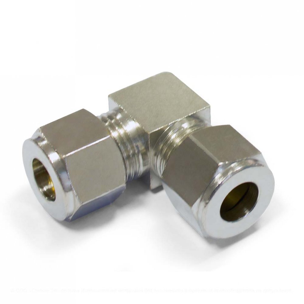 Соединитель Г-образный для шланга 3/8 (обжимной)