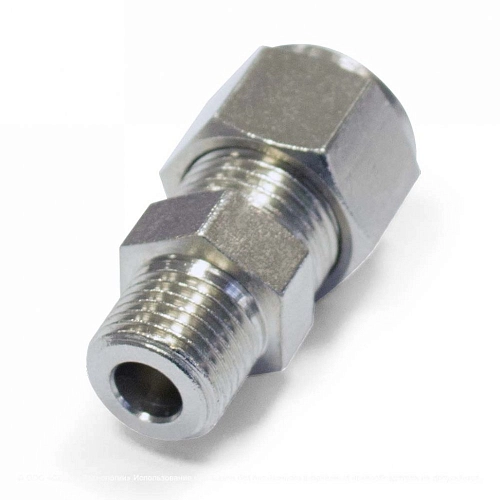 Соединитель начальный с 1/4 на цангу для шланга 3/8 (обжимной)